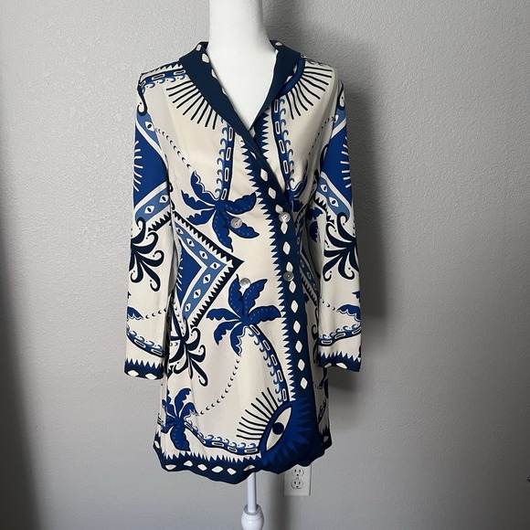 FARM Rio Dresses & Skirts - NWOT FARM RIO For Anthropologie Long Sleeve Blazer Dress Size Small MSRP $210
